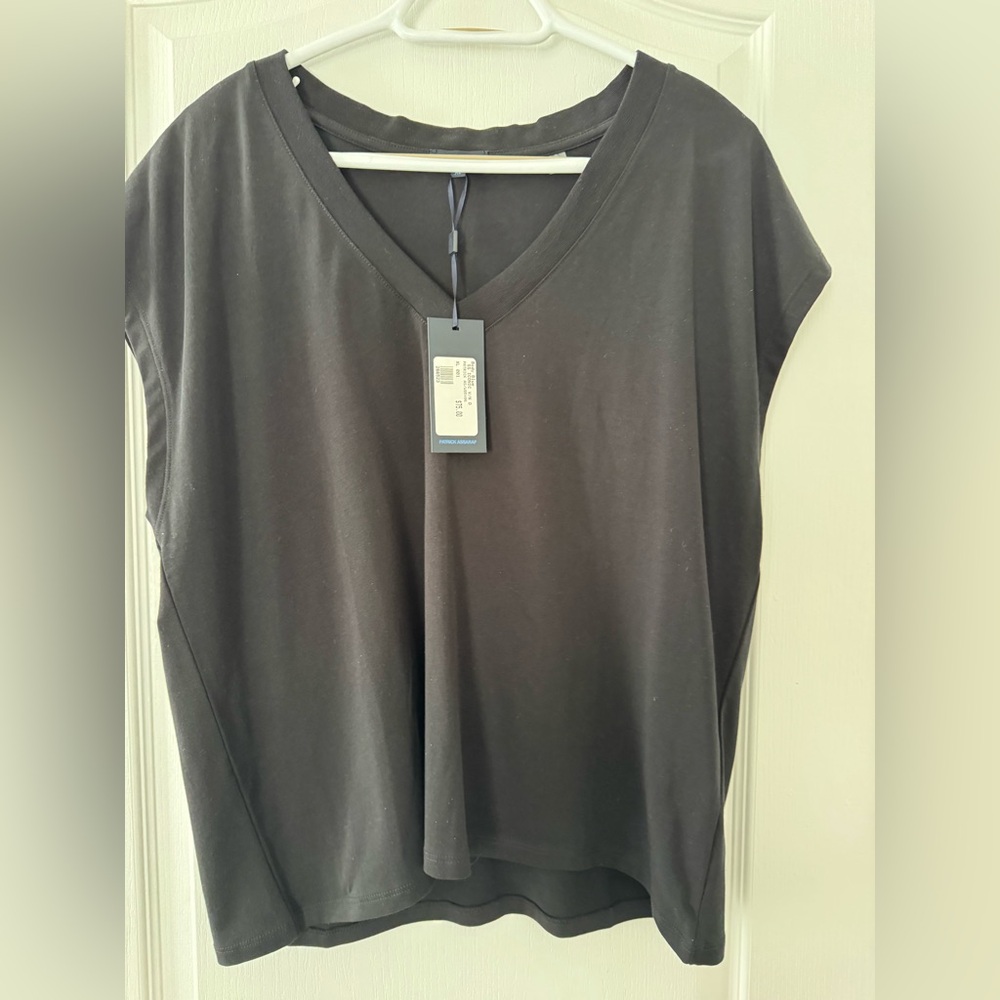 Patrick Assaraf Cotton Stretch Dolman Sleeve T Shirt.